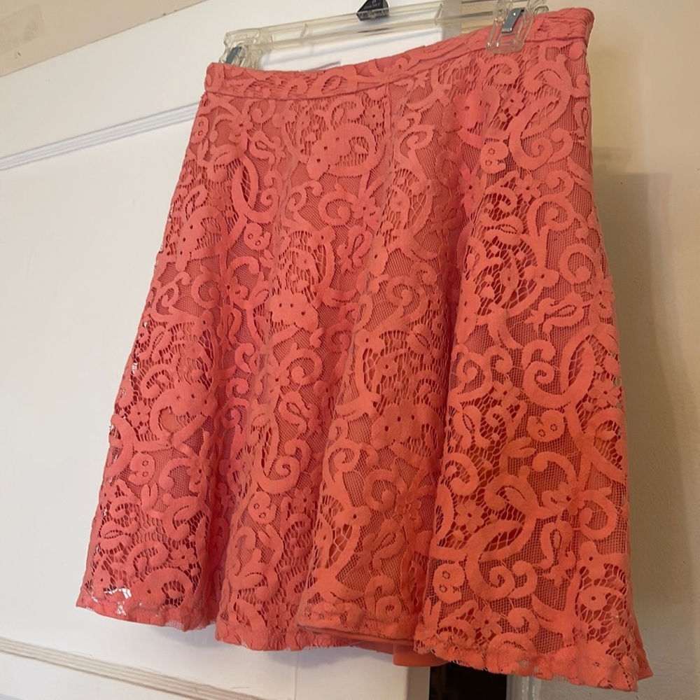 Coral Paisley Forever 21 Skirt
